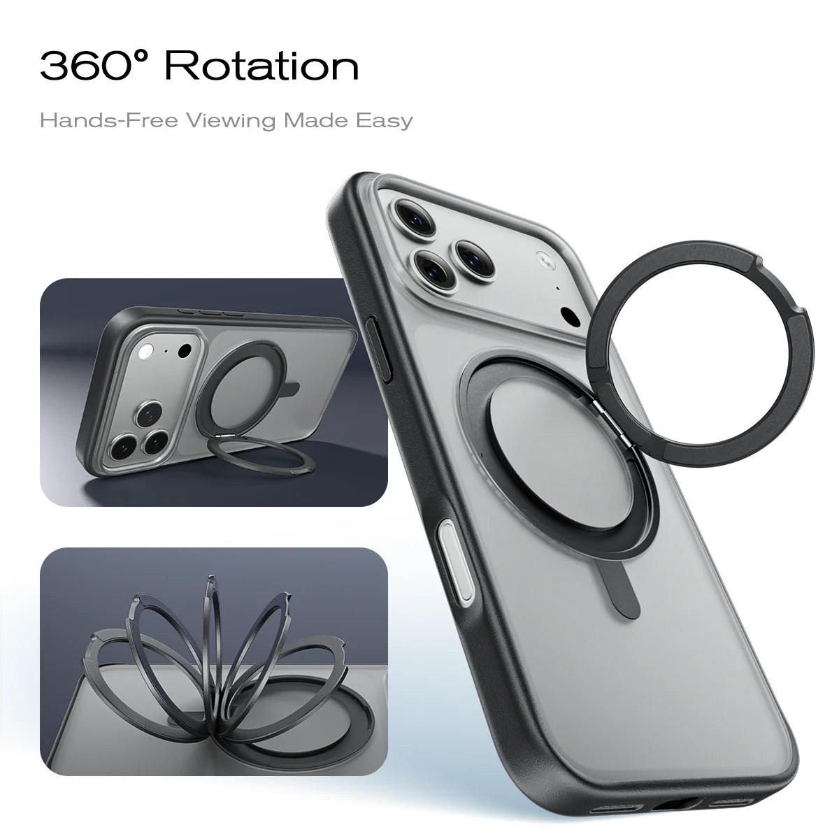 360° Magnetic Ring Stand MagSafe Case - Image 4