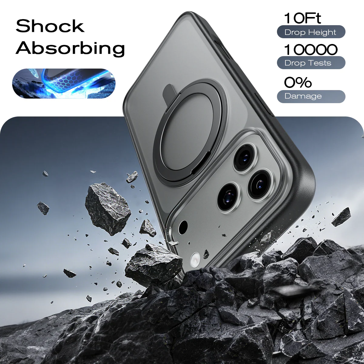 360° Magnetic Ring Stand MagSafe Case - Image 5