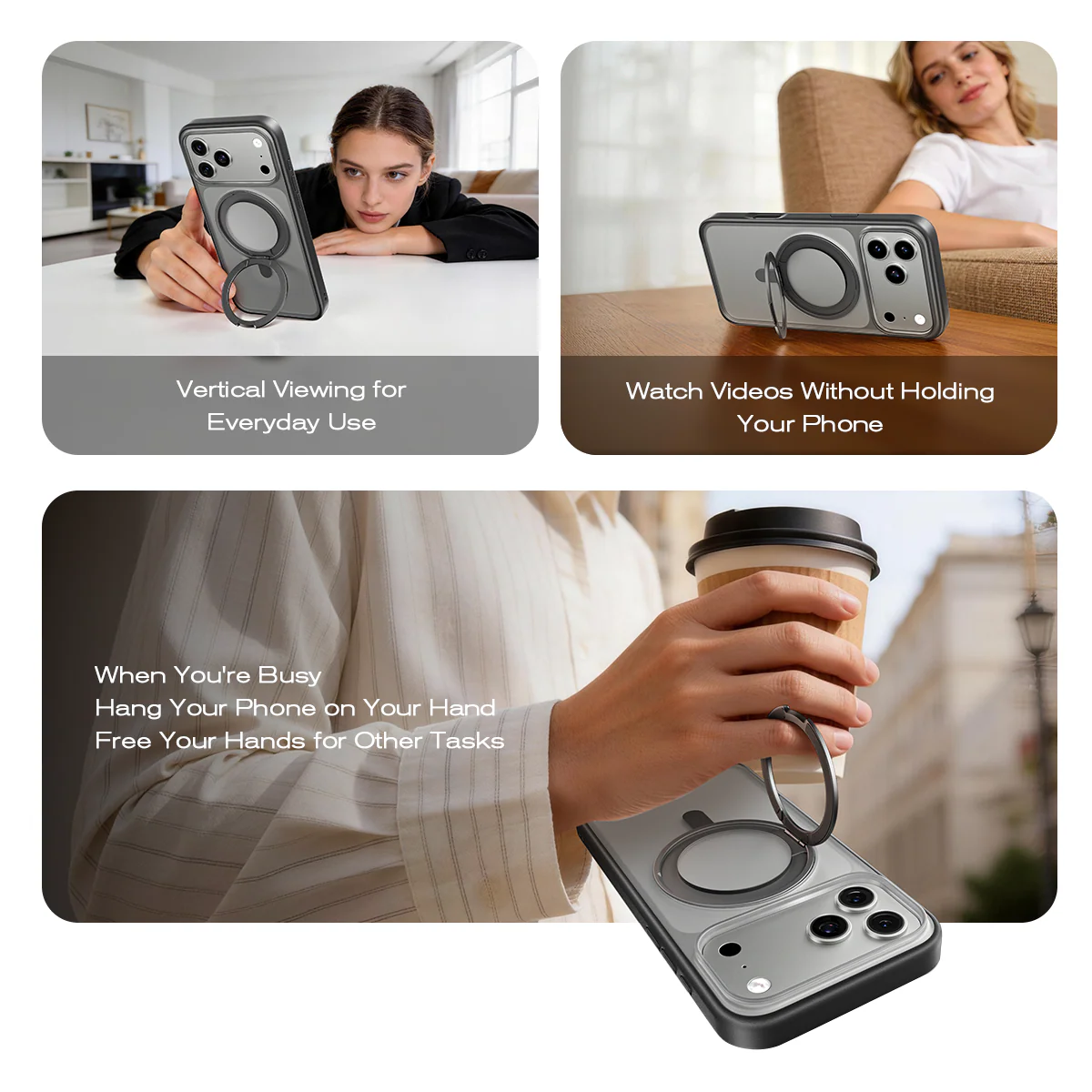 360° Magnetic Ring Stand MagSafe Case - Image 7