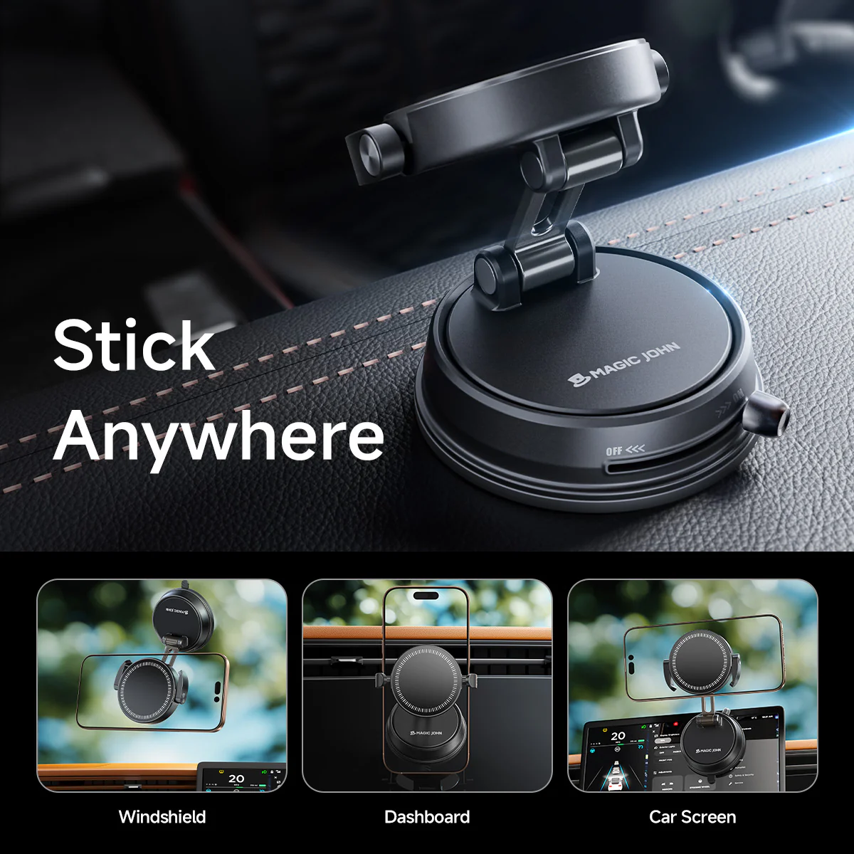 360° Clip-On Magnetic Car Holder - Image 6