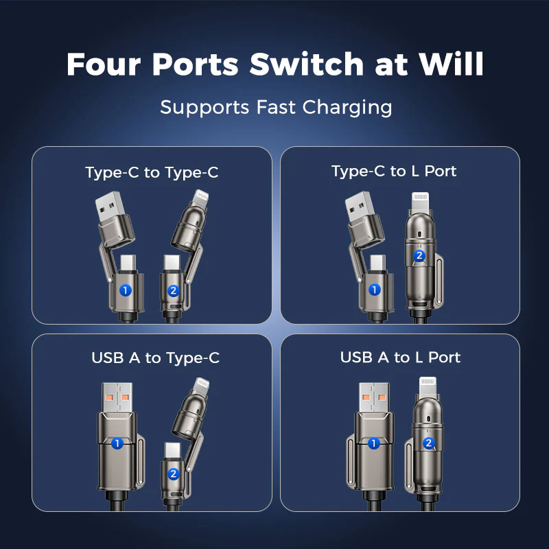 4-in-1 USB-C 65W Fast Charging Cable - Image 9