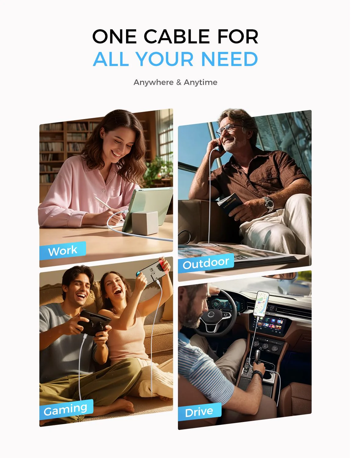 USB-C to USB-C 60W Fast Charging Cable - Image 6